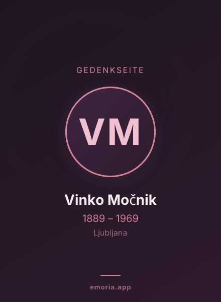 Gedenkportrait von Vinko Močnik