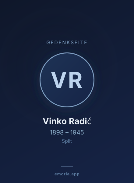Gedenkportrait von Vinko Radić