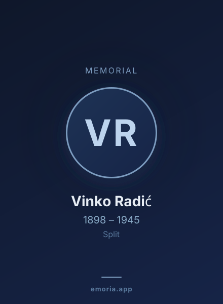 Memorial portrait of Vinko Radić