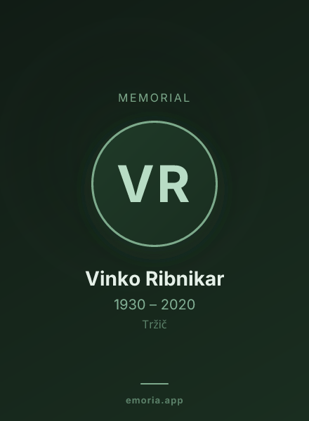 Memorial portrait of Vinko Ribnikar