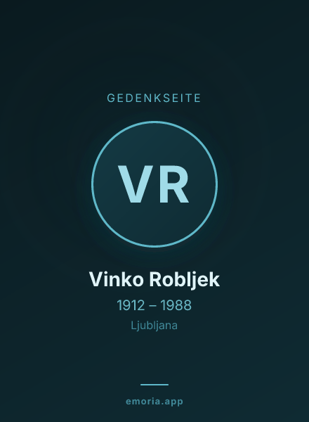 Gedenkportrait von Vinko Robljek