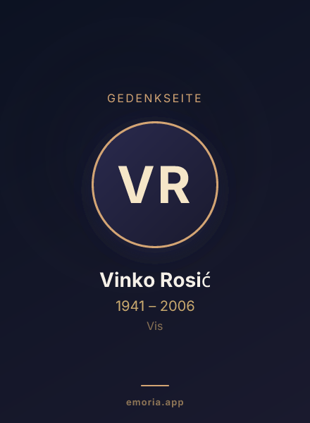 Gedenkportrait von Vinko Rosić