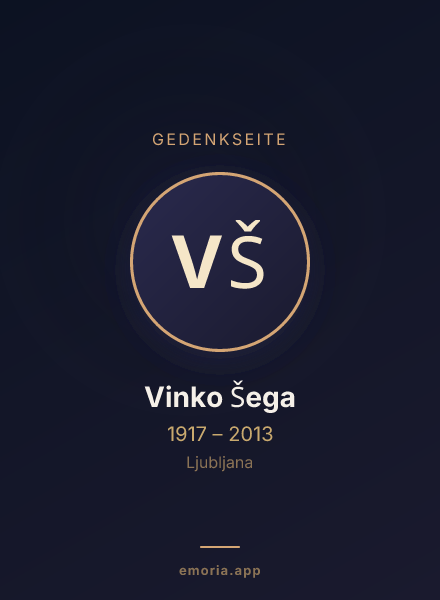 Gedenkportrait von Vinko Šega