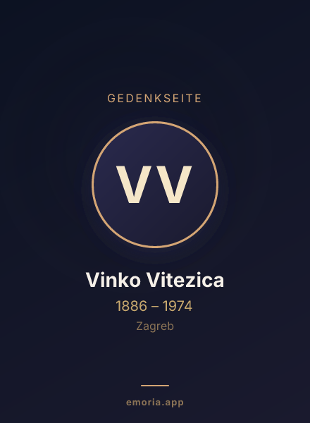 Gedenkportrait von Vinko Vitezica