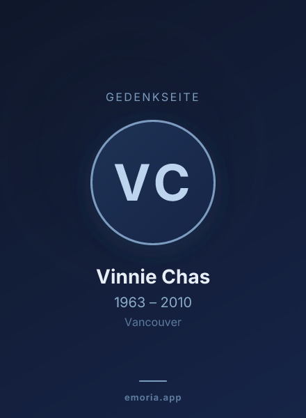 Gedenkportrait von Vinnie Chas