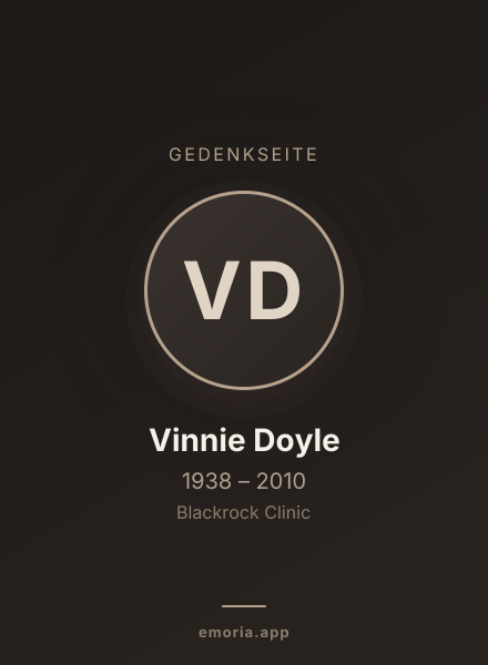 Gedenkportrait von Vinnie Doyle