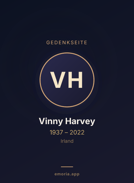 Gedenkportrait von Vinny Harvey