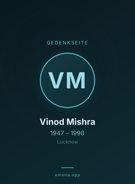 Gedenkportrait von Vinod Mishra