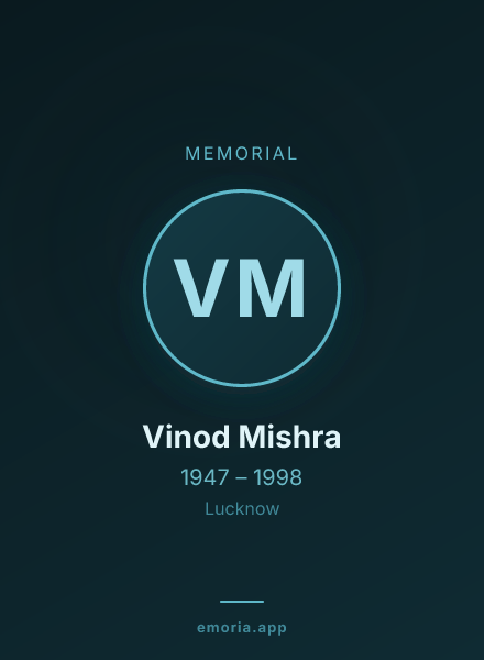 Memorial portrait of Vinod Mishra