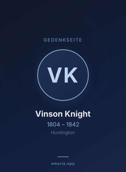 Gedenkportrait von Vinson Knight