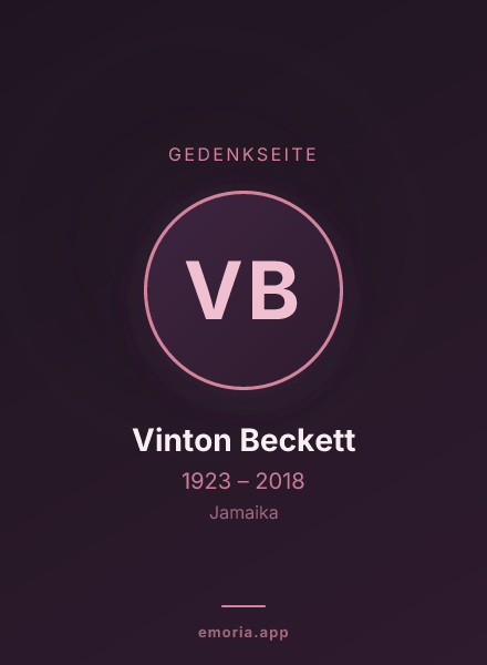 Gedenkportrait von Vinton Beckett