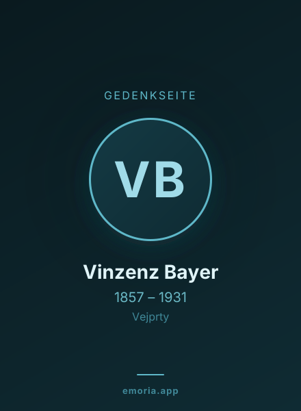 Gedenkportrait von Vinzenz Bayer