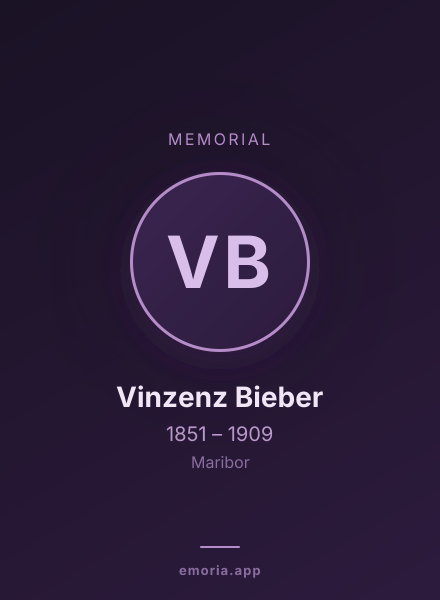 Memorial portrait of Vinzenz Bieber