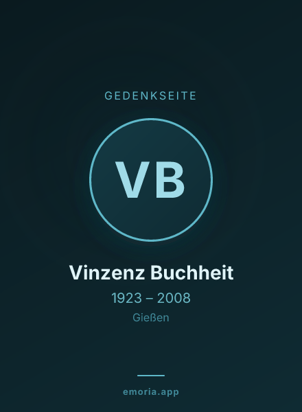 Gedenkportrait von Vinzenz Buchheit