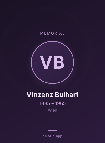 Memorial portrait of Vinzenz Bulhart