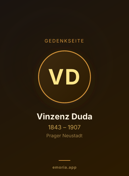 Gedenkportrait von Vinzenz Duda