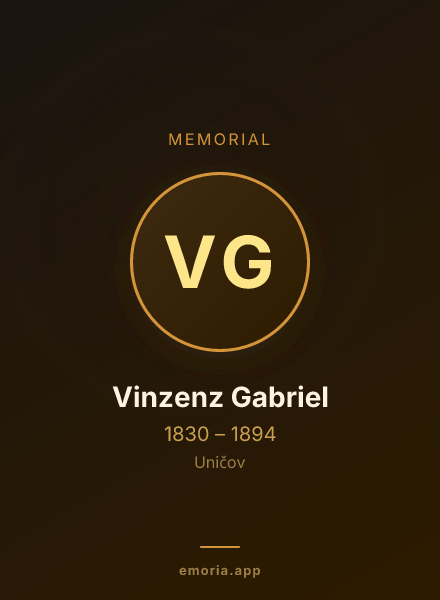 Memorial portrait of Vinzenz Gabriel