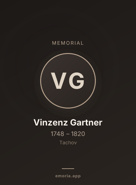 Memorial portrait of Vinzenz Gartner
