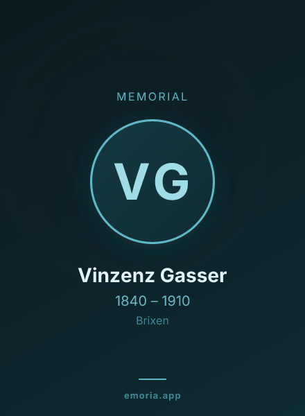 Memorial portrait of Vinzenz Gasser