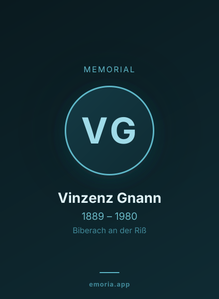 Memorial portrait of Vinzenz Gnann