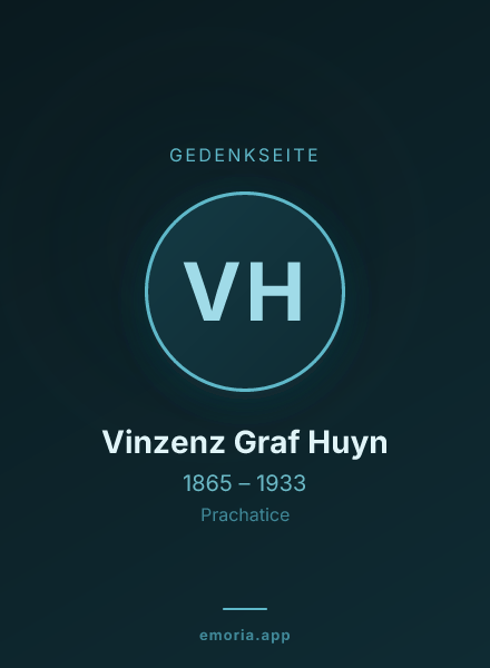 Gedenkportrait von Vinzenz Graf Huyn