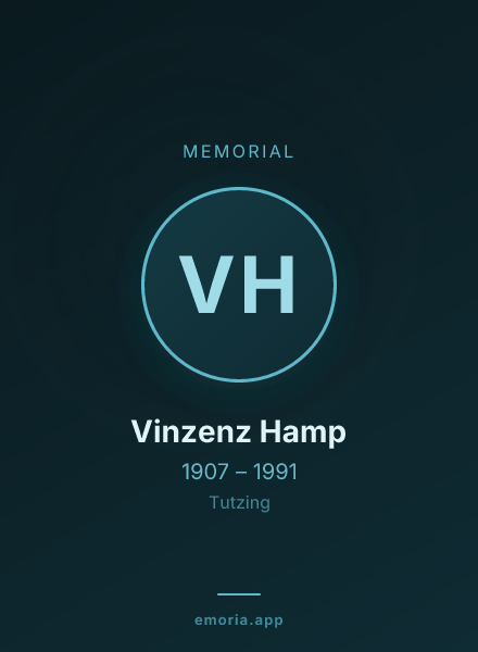 Memorial portrait of Vinzenz Hamp