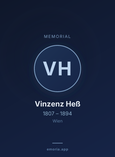 Memorial portrait of Vinzenz Heß