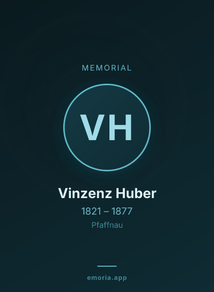 Memorial portrait of Vinzenz Huber