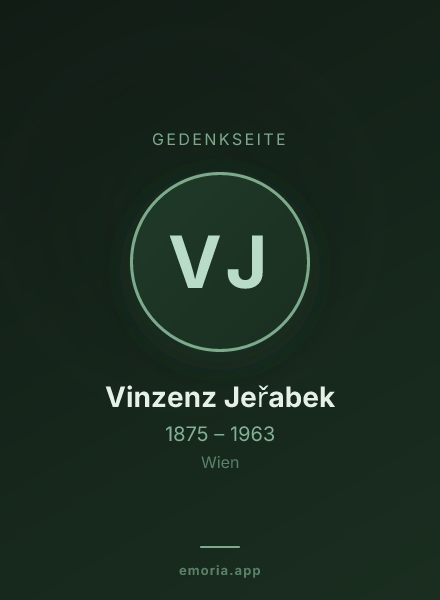 Gedenkportrait von Vinzenz Jeřabek