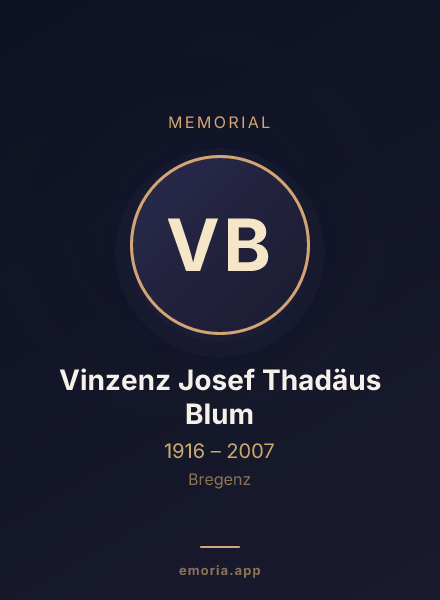 Memorial portrait of Vinzenz Josef Thadäus Blum