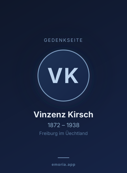 Gedenkportrait von Vinzenz Kirsch