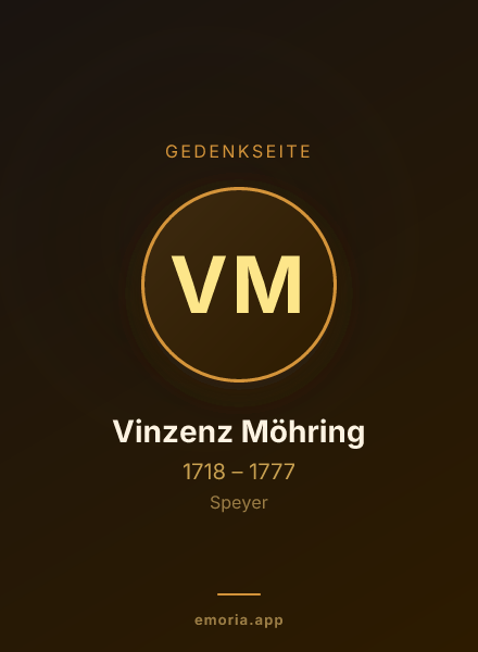 Gedenkportrait von Vinzenz Möhring