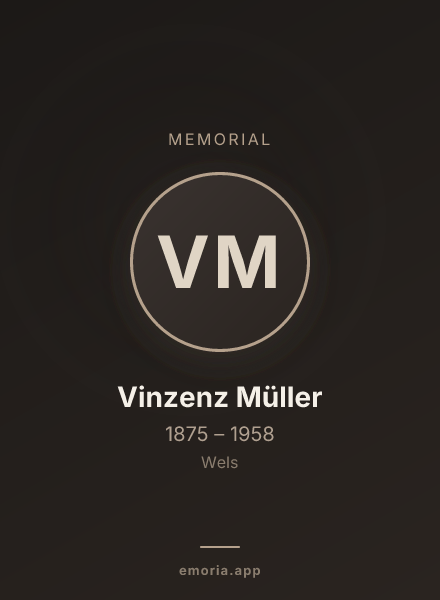 Memorial portrait of Vinzenz Müller