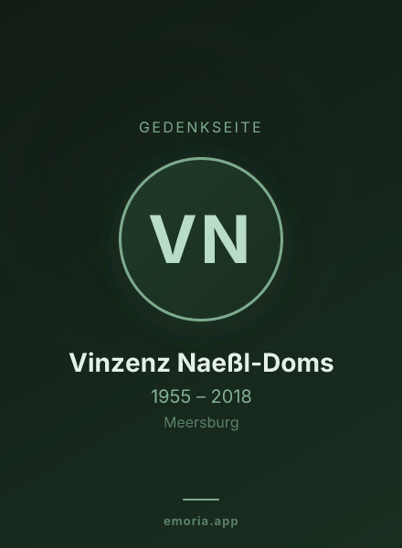 Gedenkportrait von Vinzenz Naeßl-Doms
