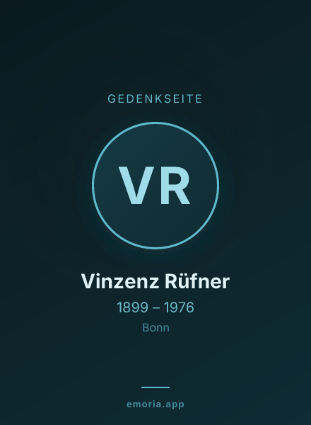Gedenkportrait von Vinzenz Rüfner