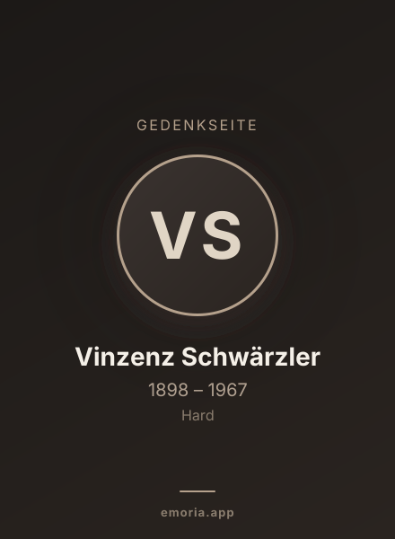 Gedenkportrait von Vinzenz Schwärzler