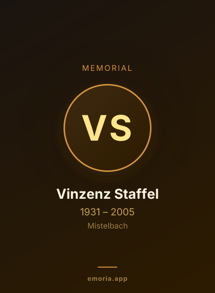 Memorial portrait of Vinzenz Staffel