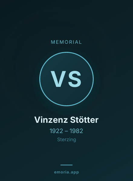 Memorial portrait of Vinzenz Stötter