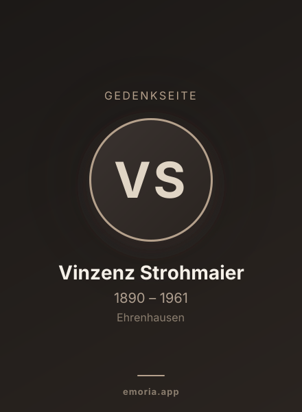 Gedenkportrait von Vinzenz Strohmaier