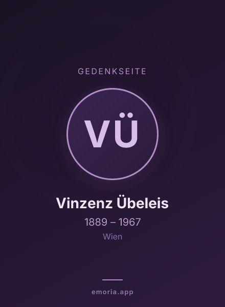 Gedenkportrait von Vinzenz Übeleis