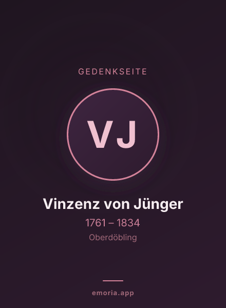 Gedenkportrait von Vinzenz von Jünger