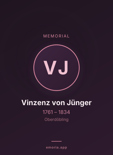 Memorial portrait of Vinzenz von Jünger