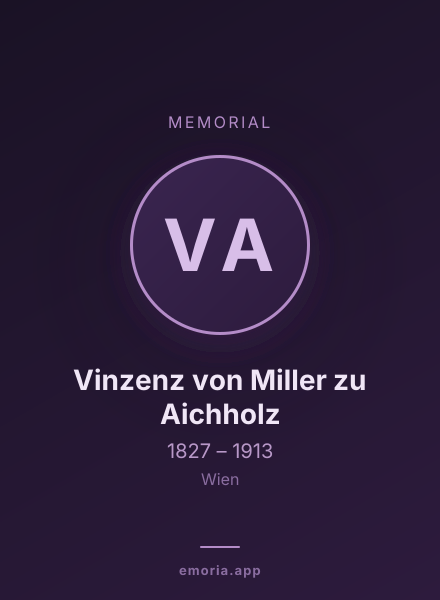 Memorial portrait of Vinzenz von Miller zu Aichholz
