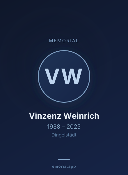 Memorial portrait of Vinzenz Weinrich