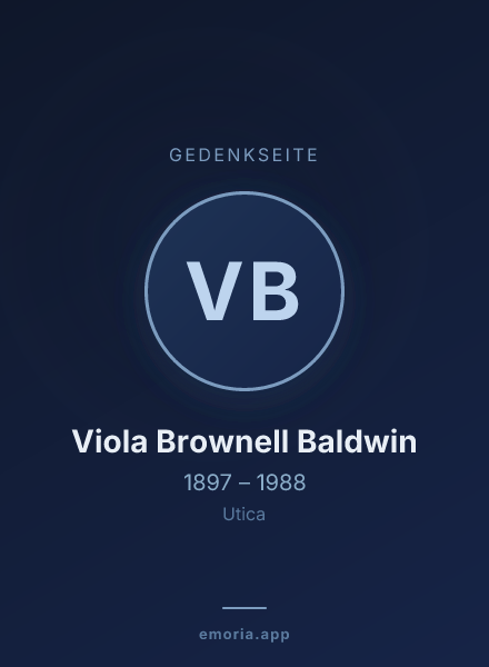 Gedenkportrait von Viola Brownell Baldwin