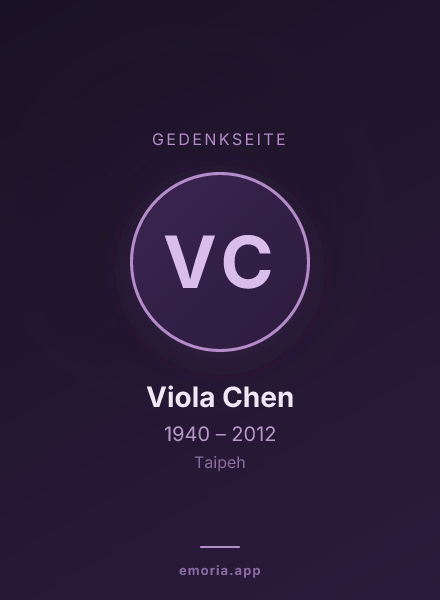 Gedenkportrait von Viola Chen