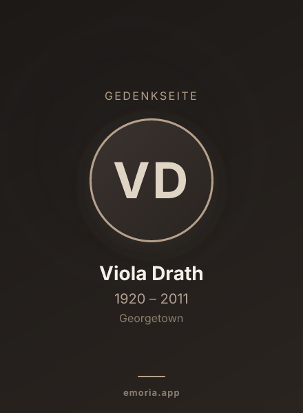 Gedenkportrait von Viola Drath