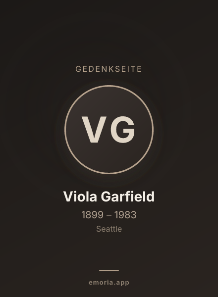 Gedenkportrait von Viola Garfield