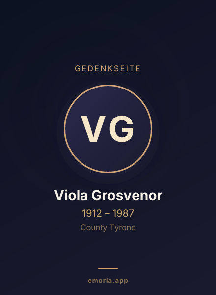 Gedenkportrait von Viola Grosvenor