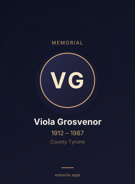 Memorial portrait of Viola Grosvenor